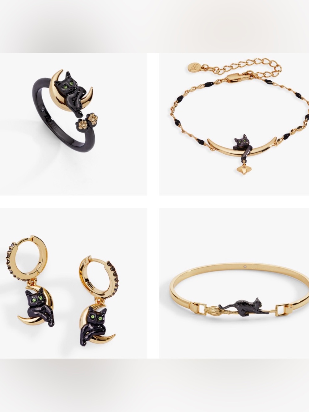 Alex and Ani Celestial Cat Bundle Ring Earrings & Bracelets Halloween Fall NWT